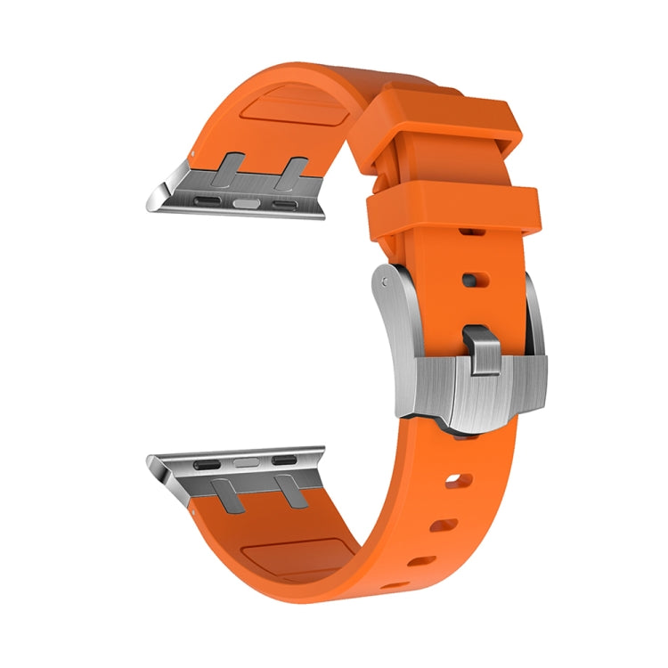 AP Silicone Watch Band For Apple Watch 2 42mm(Silver Orange) - Watch Bands by PMC TechLife | Online Shopping South Africa | PMC TechLife