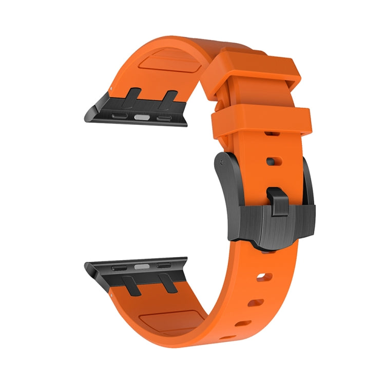 AP Silicone Watch Band For Apple Watch 38mm(Black Orange) - Watch Bands by PMC TechLife | Online Shopping South Africa | PMC TechLife