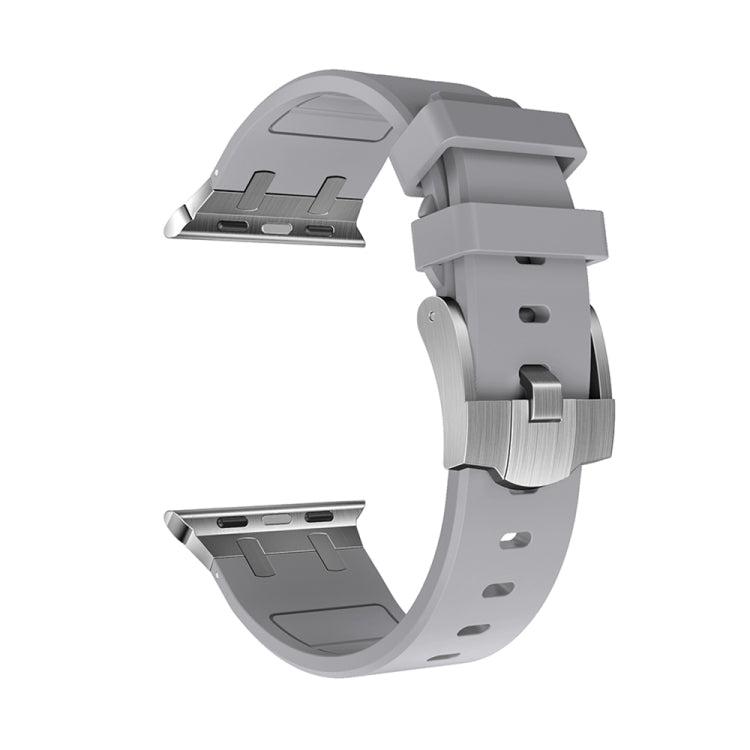 AP Silicone Watch Band For Apple Watch 9 45mm(Silver Grey) - Watch Bands by PMC TechLife | Online Shopping South Africa | PMC TechLife
