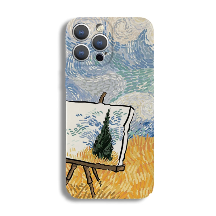 For iPhone XS Max Precise Hole Oil Painting Pattern PC Phone Case(Landscape Painting) - More iPhone Cases by PMC TechLife | Online Shopping South Africa | PMC TechLife
