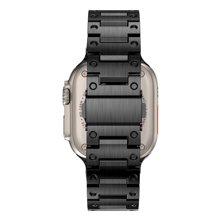 Double Rows Metal Watch Band For Apple Watch SE 40mm(Black) - Watch Bands by PMC TechLife | Online Shopping South Africa | PMC TechLife