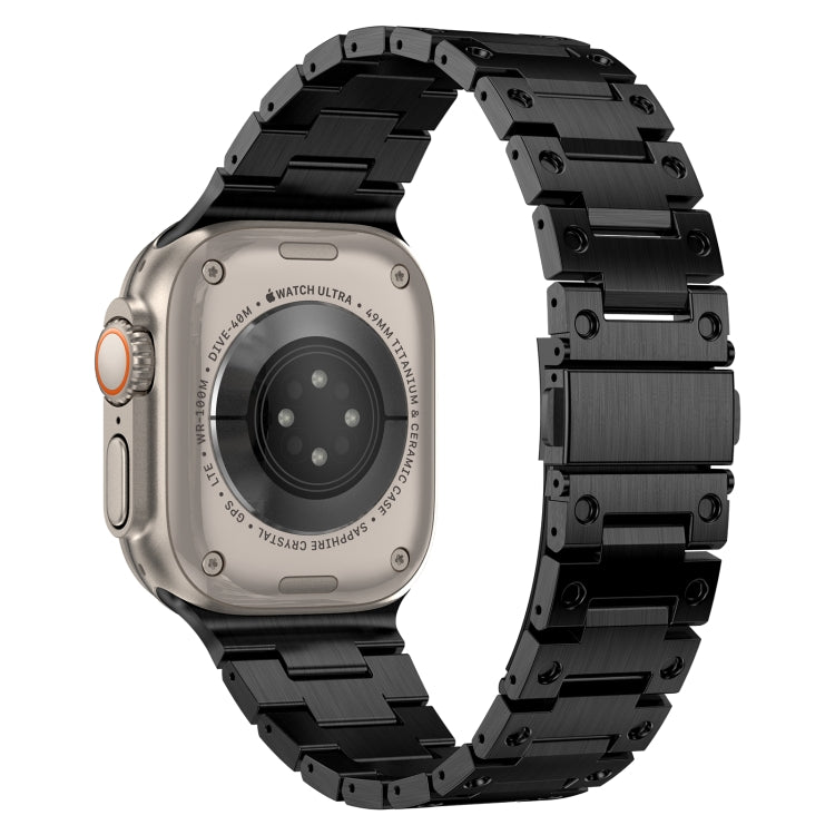 Double Rows Metal Watch Band For Apple Watch 3 42mm(Black) - Watch Bands by PMC TechLife | Online Shopping South Africa | PMC TechLife