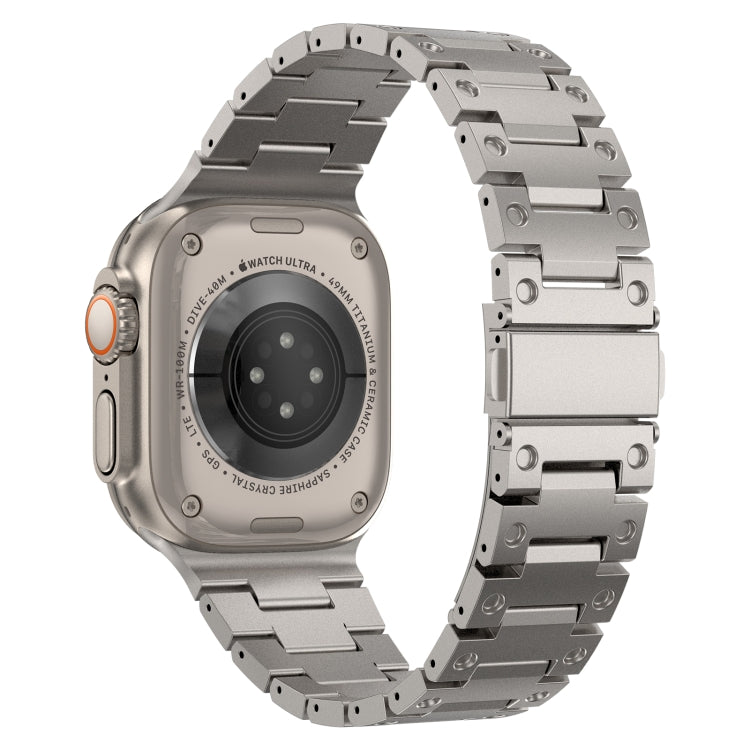 Double Rows Metal Watch Band For Apple Watch 2 38mm(Titanium) - Watch Bands by PMC TechLife | Online Shopping South Africa | PMC TechLife
