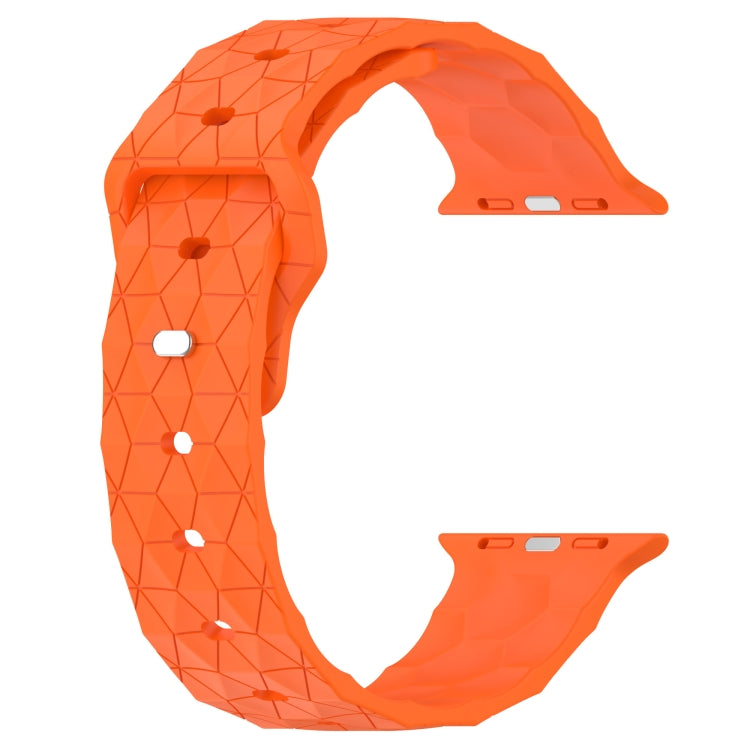 Football Texture Silicone Watch Band For Apple Watch 7 41mm(Orange) - Watch Bands by PMC Jewellery | Online Shopping South Africa | PMC Jewellery