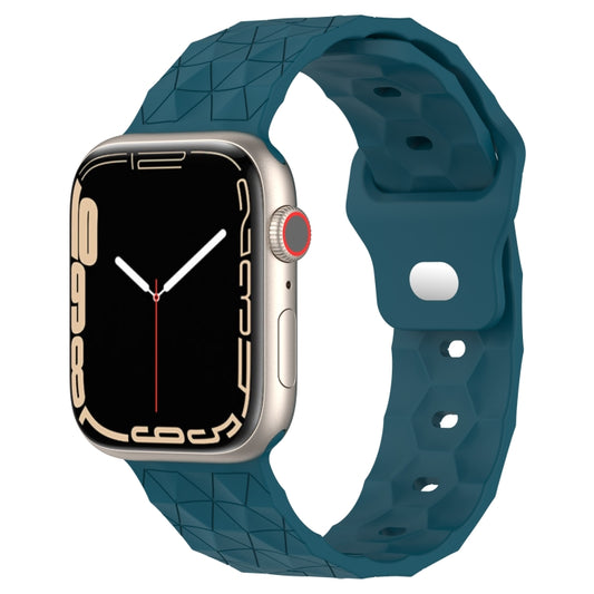 Football Texture Silicone Watch Band For Apple Watch 7 41mm(Dark Blue) - Watch Bands by PMC Jewellery | Online Shopping South Africa | PMC Jewellery