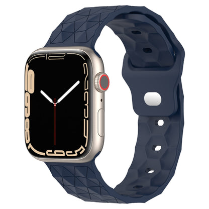 Football Texture Silicone Watch Band For Apple Watch SE 2022 44mm(Midnight Blue) - Watch Bands by PMC Jewellery | Online Shopping South Africa | PMC Jewellery