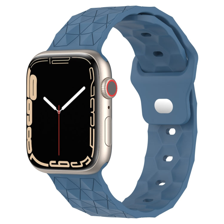 Football Texture Silicone Watch Band For Apple Watch 6 40mm(Blue) - Watch Bands by PMC Jewellery | Online Shopping South Africa | PMC Jewellery