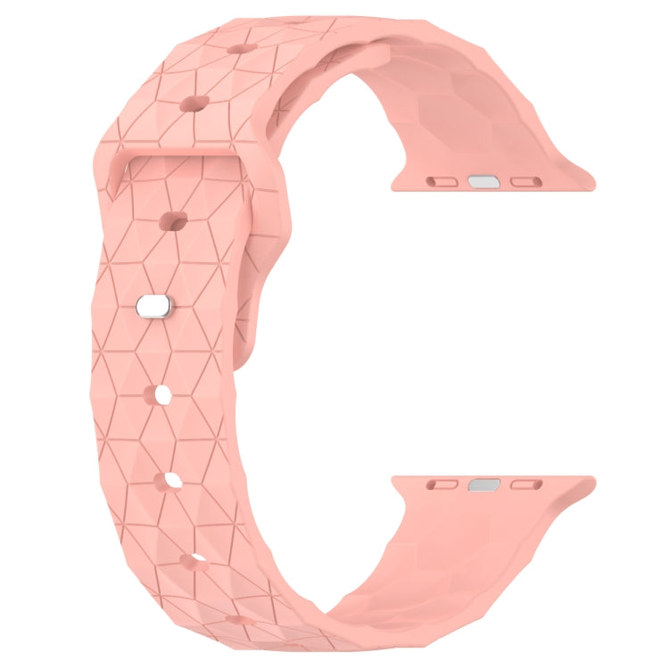 Football Texture Silicone Watch Band For Apple Watch 6 44mm(Pink) - Watch Bands by PMC Jewellery | Online Shopping South Africa | PMC Jewellery