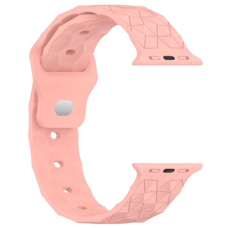 Football Texture Silicone Watch Band For Apple Watch 3 38mm(Pink) - Watch Bands by PMC Jewellery | Online Shopping South Africa | PMC Jewellery