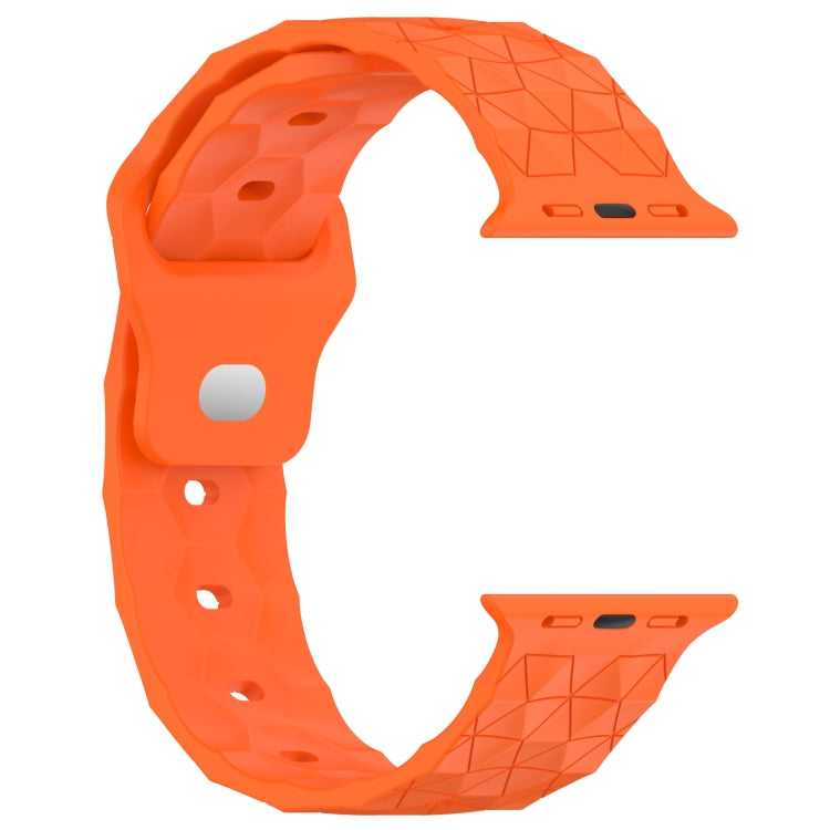 Football Texture Silicone Watch Band For Apple Watch 38mm(Orange) - Watch Bands by PMC TechLife | Online Shopping South Africa | PMC TechLife