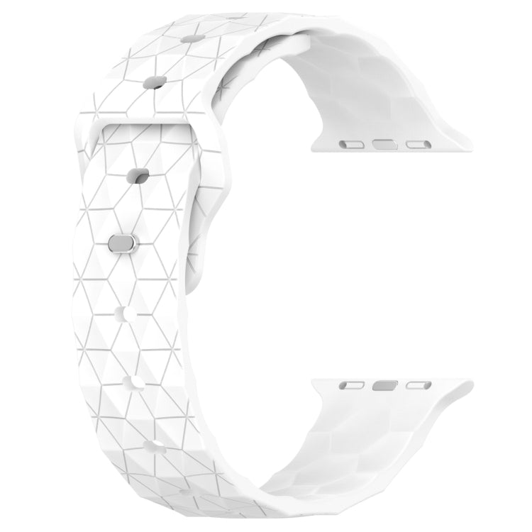 Football Texture Silicone Watch Band For Apple Watch 42mm(White) - Watch Bands by PMC Jewellery | Online Shopping South Africa | PMC Jewellery