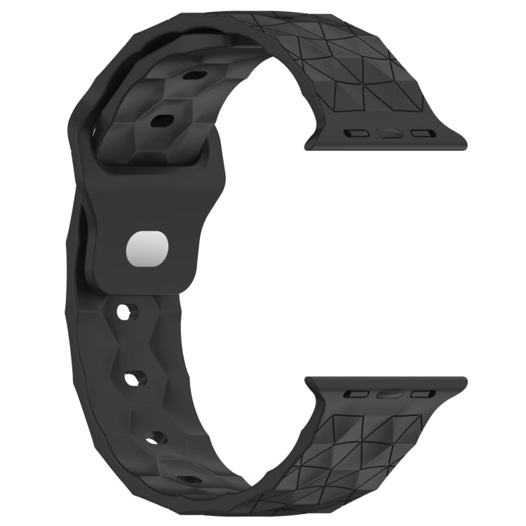 Football Texture Silicone Watch Band For Apple Watch 9 45mm(Dark Grey) - Watch Bands by PMC TechLife | Online Shopping South Africa | PMC TechLife
