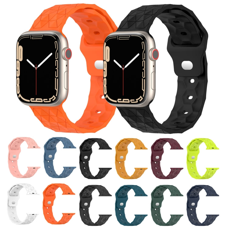 Football Texture Silicone Watch Band For Apple Watch 3 42mm(Black) - Watch Bands by PMC Jewellery | Online Shopping South Africa | PMC Jewellery