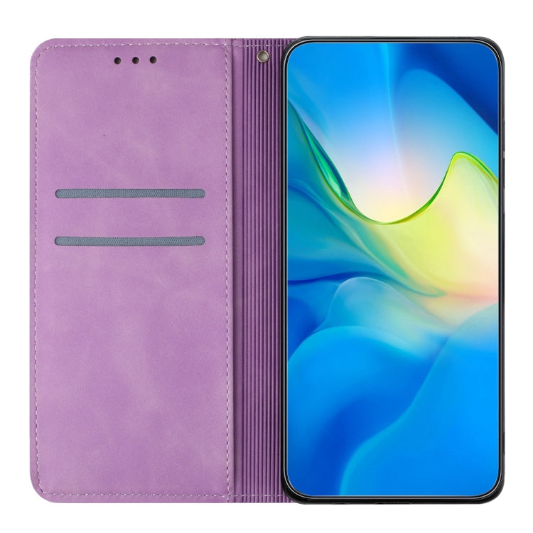 For Redmi Note 12 4G Global Ethnic Embossed Adsorption Leather Phone Case(Purple) - free shipping - PMC TechLife - Order now!