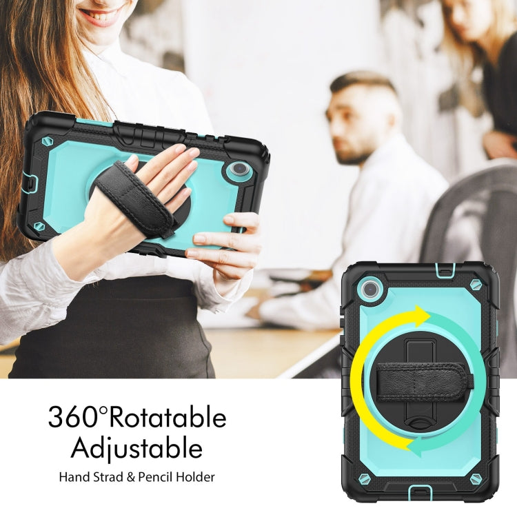 For Lenovo Tab M8 4th Gen Silicone Hybrid PC Tablet Case with Shoulder Strap(Light Blue PC) - Lenovo by PMC TechLife | Online Shopping South Africa | PMC TechLife | Buy Now Pay Later Mobicred