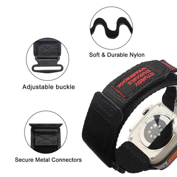 Nylon Two Section Watch Band For Apple Watch 6 40mm(Black) - Watch Bands by PMC TechLife | Online Shopping South Africa | PMC TechLife