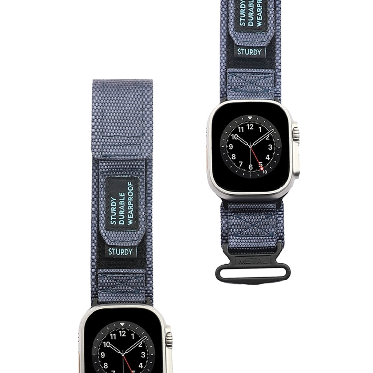 Nylon Two Section Watch Band For Apple Watch 6 40mm(Blue) - Watch Bands by PMC TechLife | Online Shopping South Africa | PMC TechLife
