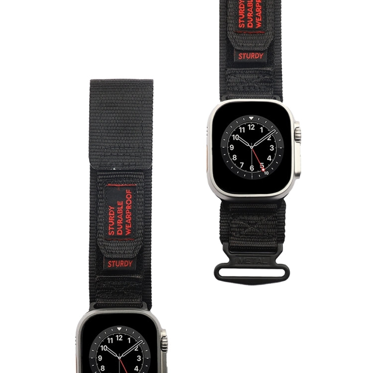 Nylon Two Section Watch Band For Apple Watch 3 42mm(Black) - Watch Bands by PMC TechLife | Online Shopping South Africa | PMC TechLife