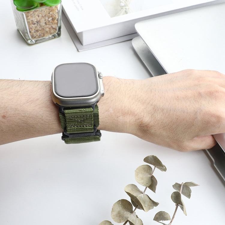 Nylon Two Section Watch Band For Apple Watch 2 42mm(Dark Green) - Watch Bands by PMC TechLife | Online Shopping South Africa | PMC TechLife