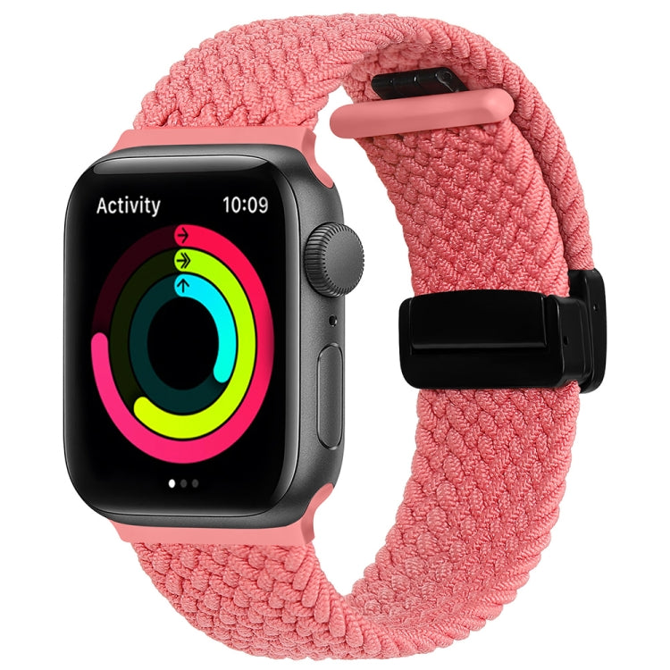 Magnetic Fold Clasp Woven Watch Band For Apple Watch 4 40mm(Pink) - Watch Bands by PMC TechLife | Online Shopping South Africa | PMC TechLife