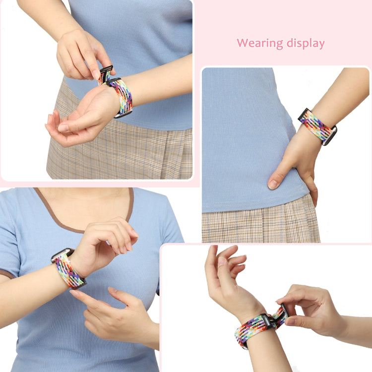Magnetic Fold Clasp Woven Watch Band For Apple Watch 6 40mm(Pink) - Watch Bands by PMC TechLife | Online Shopping South Africa | PMC TechLife