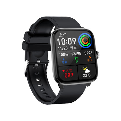 T20 1.96 inch IP67 Waterproof Silicone Band Smart Watch, Supports Dual-mode Bluetooth Call / Heart Rate Monitoring(Black) - Smart Watches by PMC Jewellery | Online Shopping South Africa | PMC Jewellery