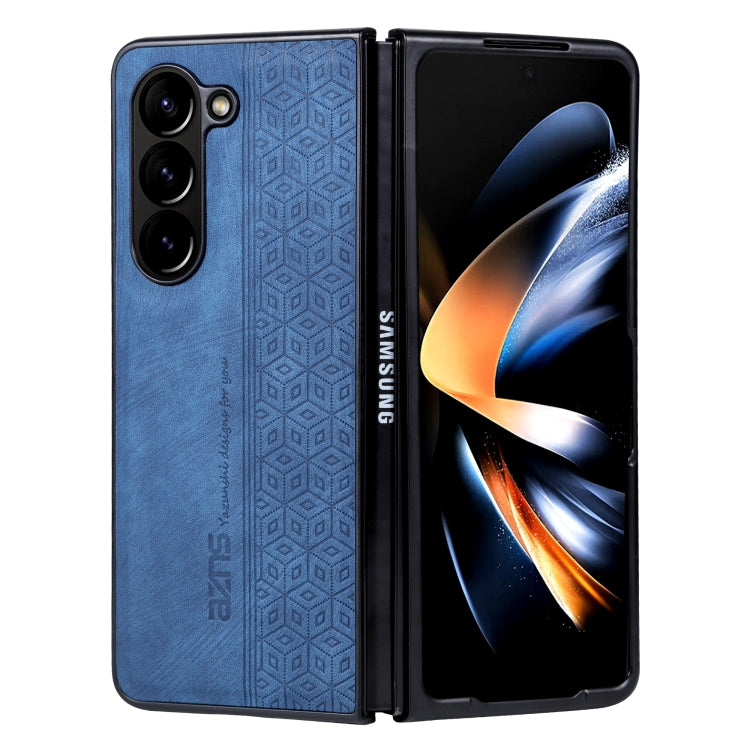 For Samsung Galaxy Z Fold5 AZNS 3D Embossed Skin Feel Phone Case(Blue) - Galaxy Z Fold5 Cases by AZNS | Online Shopping South Africa | PMC TechLife | Buy Now Pay Later Mobicred