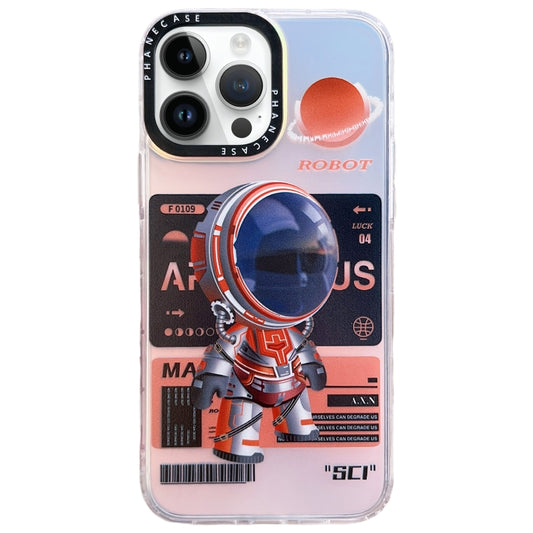 For iPhone 14 Pro Mechanical Astronaut Pattern TPU Phone Case(Orange) - iPhone 14 Pro Cases by PMC Jewellery | Online Shopping South Africa | PMC Jewellery