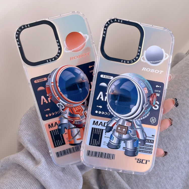 For iPhone 14 Pro Mechanical Astronaut Pattern TPU Phone Case(Orange) - iPhone 14 Pro Cases by PMC Jewellery | Online Shopping South Africa | PMC Jewellery