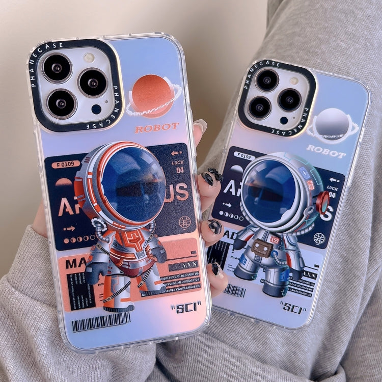 For iPhone XS / X Mechanical Astronaut Pattern TPU Phone Case(Blue) - free shipping - PMC TechLife - Order now!