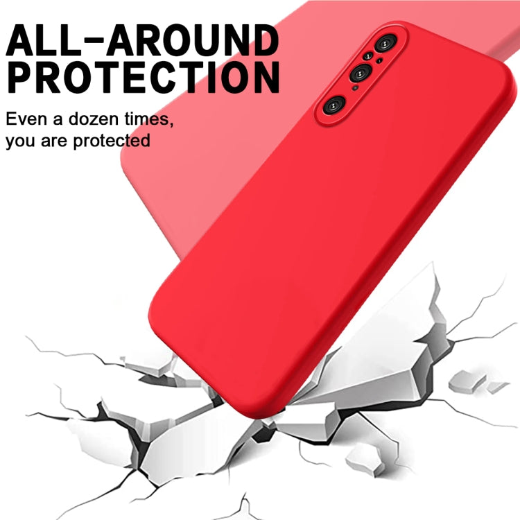 For Sony Xperia 1 V Pure Color Liquid Silicone Shockproof Phone Case(Red) - free shipping - PMC TechLife - Order now!