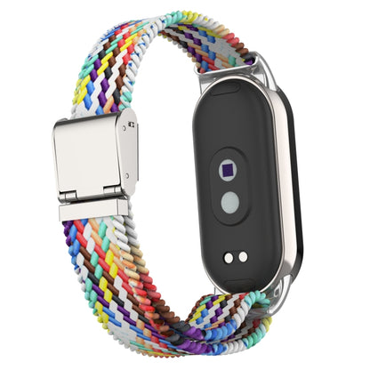 For Xiaomi Mi Band 8 Metal Head + Adjustable Nylon Braided Steel Buckle Watch Band(Color) - Watch Bands by PMC Jewellery | Online Shopping South Africa | PMC Jewellery