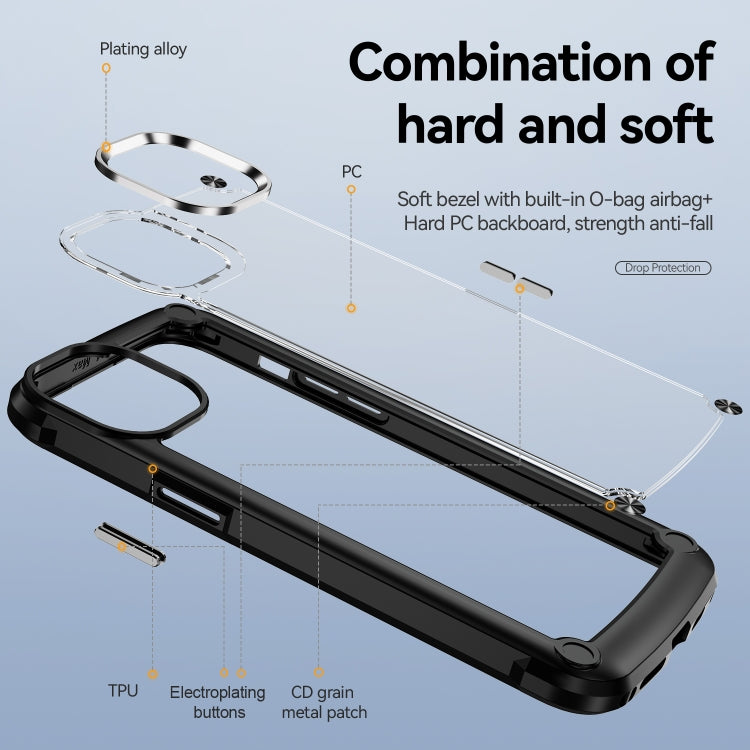 For iPhone 15 Plus TPU + PC Lens Protection Phone Case(Black) - free shipping - PMC TechLife - Order now!