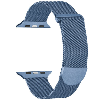 For Apple Watch 8 45mm Milanese Metal Magnetic Watch Band(Blue) - Watch Bands by PMC Jewellery | Online Shopping South Africa | PMC Jewellery