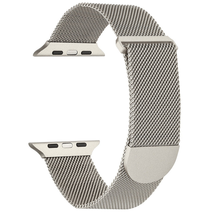 For Apple Watch SE 2022 40mm Milanese Metal Magnetic Watch Band(Starlight) - Watch Bands by PMC Jewellery | Online Shopping South Africa | PMC Jewellery