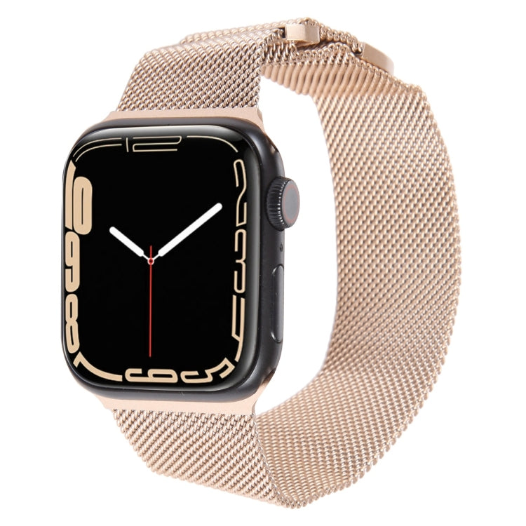 For Apple Watch 3 38mm Milanese Metal Magnetic Watch Band(Retro Gold) - Watch Bands by PMC Jewellery | Online Shopping South Africa | PMC Jewellery