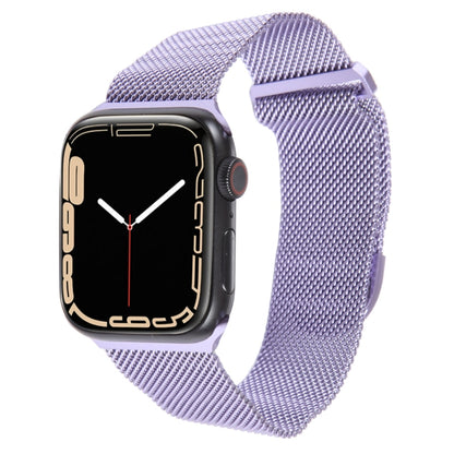 For Apple Watch 3 38mm Milanese Metal Magnetic Watch Band(Lavender Purple) - Watch Bands by PMC Jewellery | Online Shopping South Africa | PMC Jewellery