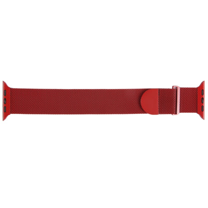 For Apple Watch 3 42mm Milanese Metal Magnetic Watch Band(Red) - Watch Bands by PMC Jewellery | Online Shopping South Africa | PMC Jewellery