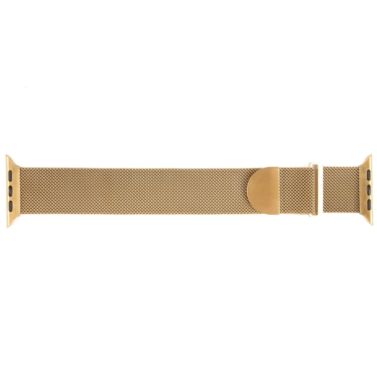 For Apple Watch 2 42mm Milanese Metal Magnetic Watch Band(Gold) - Watch Bands by PMC Jewellery | Online Shopping South Africa | PMC Jewellery