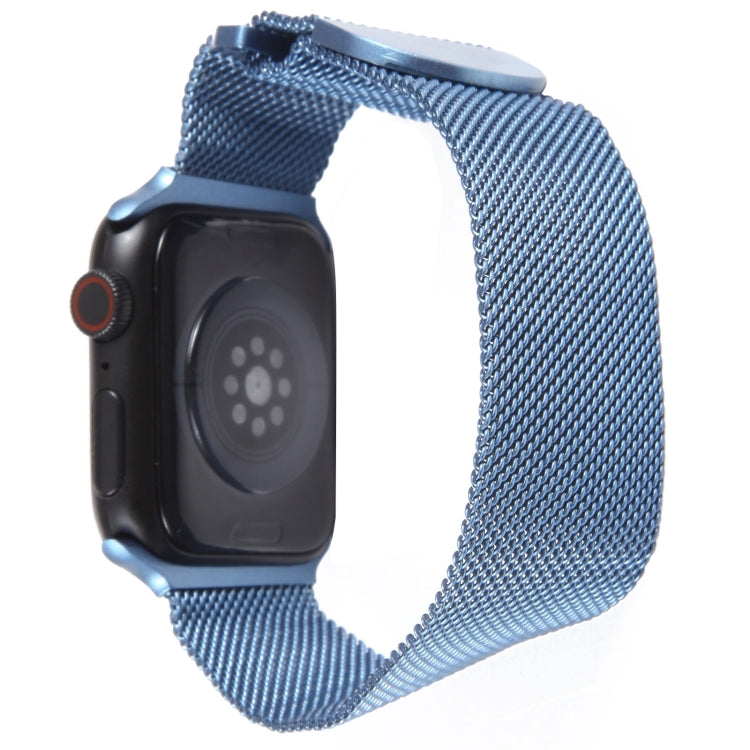 For Apple Watch 2 42mm Milanese Metal Magnetic Watch Band(Blue) - Watch Bands by PMC Jewellery | Online Shopping South Africa | PMC Jewellery