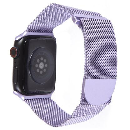 For Apple Watch 42mm Milanese Metal Magnetic Watch Band(Lavender Purple) - Watch Bands by PMC Jewellery | Online Shopping South Africa | PMC Jewellery