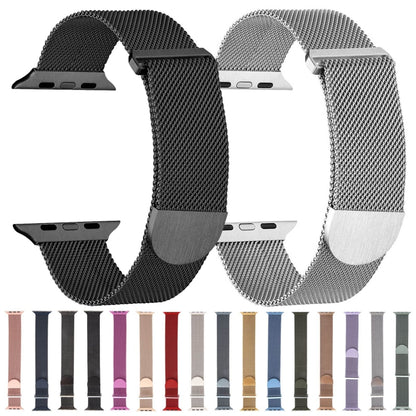 For Apple Watch Ultra 49mm Milanese Metal Magnetic Watch Band(Silver) - Watch Bands by PMC Jewellery | Online Shopping South Africa | PMC Jewellery