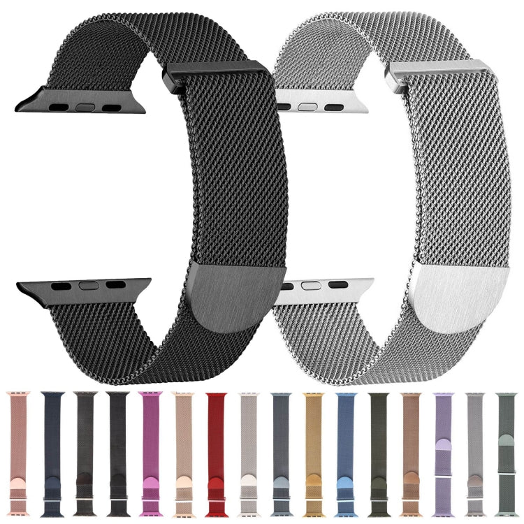For Apple Watch 38mm Milanese Metal Magnetic Watch Band(Space Grey) - Watch Bands by PMC TechLife | Online Shopping South Africa | PMC TechLife