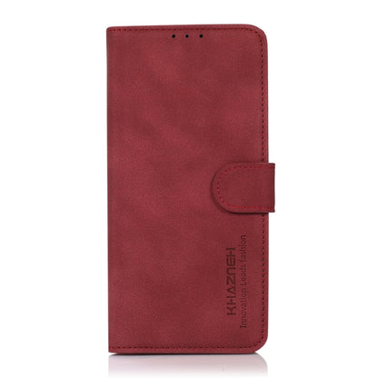 For iPhone 15 Pro KHAZNEH Matte Texture Leather Phone Case(Red) - iPhone 15 Pro Cases by PMC Jewellery | Online Shopping South Africa | PMC Jewellery