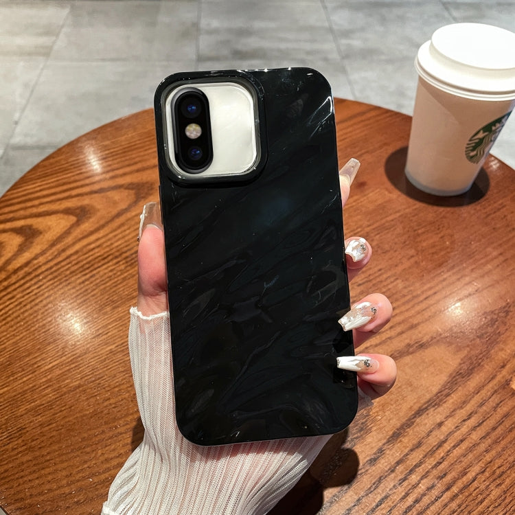 For iPhone X / XS Solid Color Wave Texture TPU Phone Case(Black) - More iPhone Cases by PMC TechLife | Online Shopping South Africa | PMC TechLife