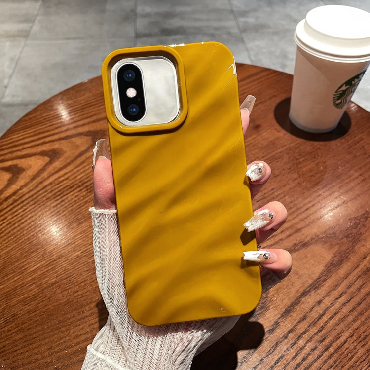 For iPhone XS Max Solid Color Wave Texture TPU Phone Case(Ginger) - More iPhone Cases by PMC Jewellery | Online Shopping South Africa | PMC Jewellery