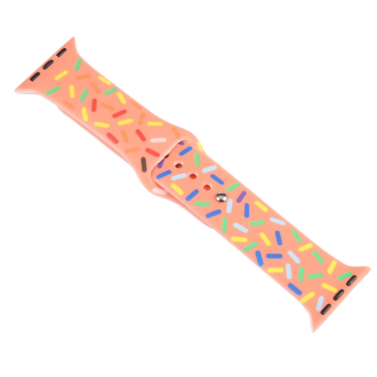 Rainbow Raindrops Silicone Watch Band For Apple Watch Ultra 49mm(Orange) - Watch Bands by PMC TechLife | Online Shopping South Africa | PMC TechLife
