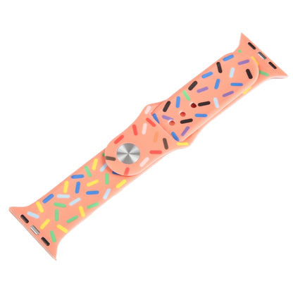 Rainbow Raindrops Silicone Watch Band For Apple Watch 4 40mm(Orange) - Watch Bands by PMC Jewellery | Online Shopping South Africa | PMC Jewellery