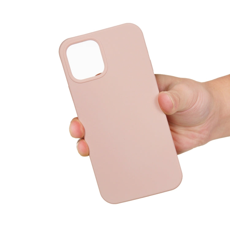 For iPhone 15 Solid Color Silicone Phone Case(Sand Pink) - iPhone 15 Cases by PMC Jewellery | Online Shopping South Africa | PMC Jewellery