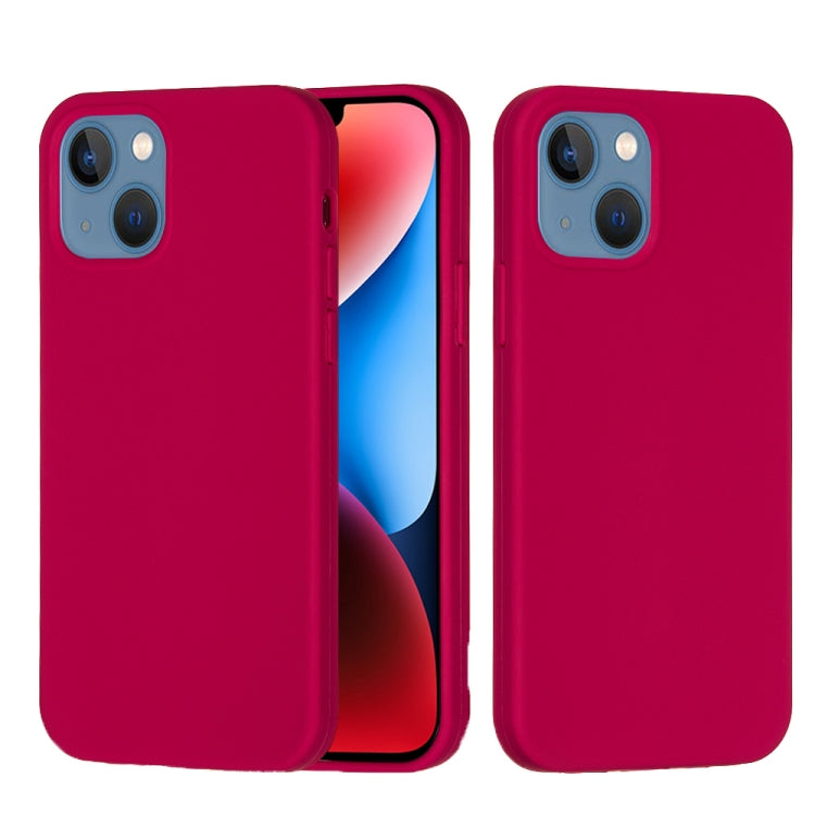 For iPhone 15 Plus Solid Color Silicone Phone Case(Rose Red) - iPhone 15 Plus Cases by PMC TechLife | Online Shopping South Africa | PMC TechLife